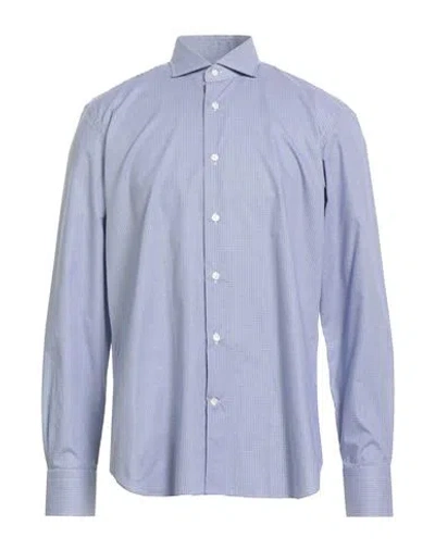 Borsa Man Shirt Azure Size 17 Cotton