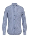 Borsa Man Shirt Blue Size 17 Cotton In Blue