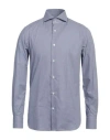 Borsa Man Shirt Blue Size 16 Cotton In Blue