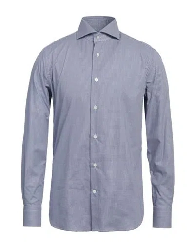 Borsa Man Shirt Blue Size 16 Cotton