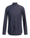 Borsa Man Shirt Blue Size 16 Cotton In Blue