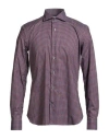 Borsa Man Shirt Burgundy Size 17 ½ Cotton