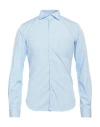 Borsa Man Shirt Light Blue Size 17 Cotton