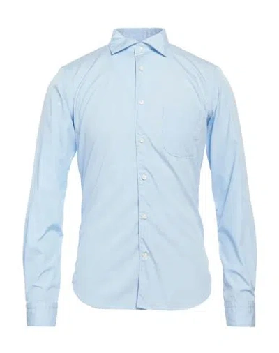 Borsa Man Shirt Light Blue Size 17 Cotton