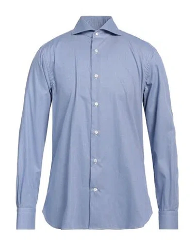 Borsa Man Shirt Light Blue Size 16 Cotton
