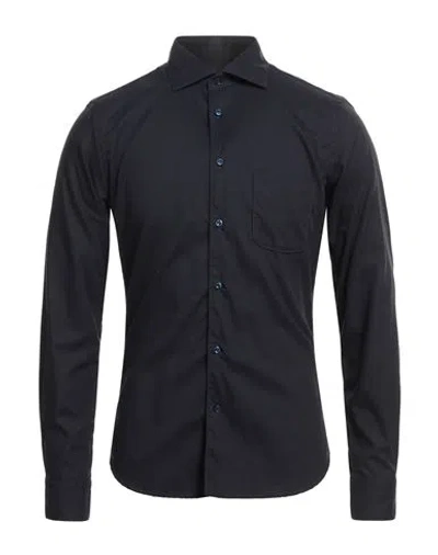 Borsa Man Shirt Midnight Blue Size 15 ¾ Cotton