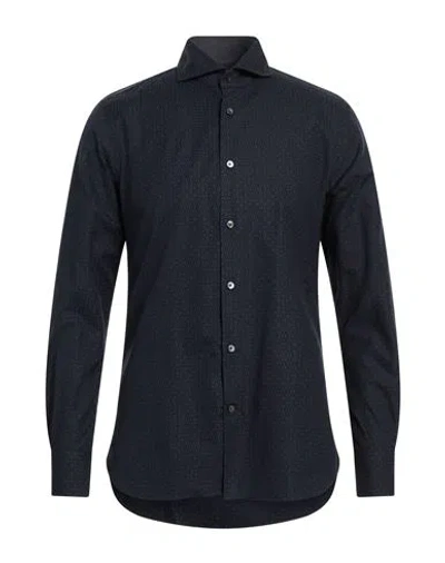 Borsa Man Shirt Midnight Blue Size 17 Cotton