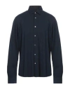 Borsa Man Shirt Midnight Blue Size 17 ½ Cotton In Blue