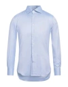 Borsa Man Shirt Sky Blue Size 17 Cotton In Blue