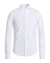 Borsa Man Shirt White Size 15 ½ Linen In White