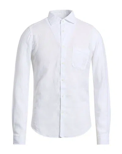 Borsa Man Shirt White Size 15 ½ Linen