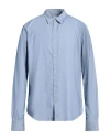 Borsa Man Shirt Light Blue Size Xxl Cotton In Blue