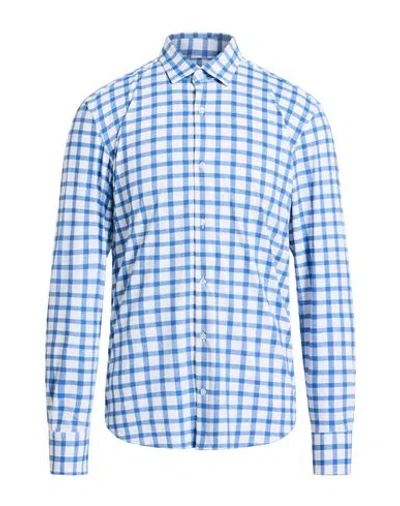 Borsa Performance Man Shirt Azure Size 17 ½ Polyamide, Elastane In Blue