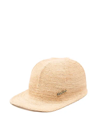 Borsalino 티모시 라피아 모자 In Yellow