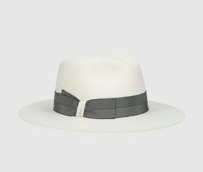 Borsalino Agata Alessandria Brushed Felt With Striped Hatband