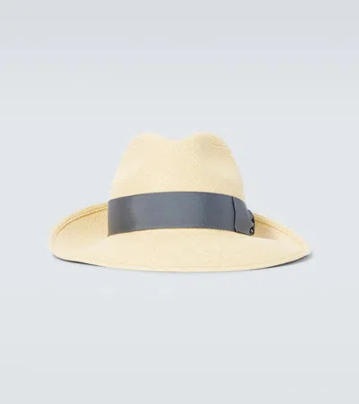 Borsalino Amedeo Straw Panama Hat In Beige