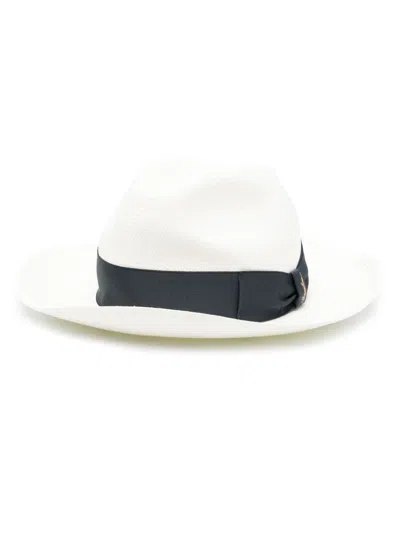 Borsalino Amedeo Straw Panama Hat In Blue