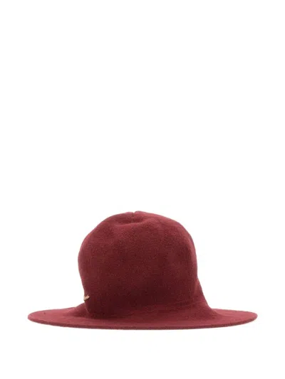 Borsalino Angelina Wool Blend Cloche In Red