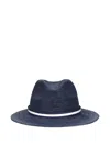 Borsalino Argentina Color Crochet Hat In Blue