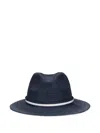 Borsalino Argentina Crochet-texture Hat In Blue