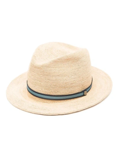 Borsalino Argentina Straw Panama Hat In Blue