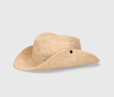 Borsalino Wide Brim Woven Raffia Hat In Natural