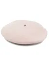 Borsalino Brushed-finish Wool Beret In Pink