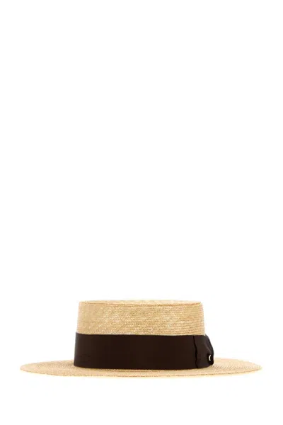 Borsalino Magiostrina Braided Straw Hat With Medium Brim In Brown