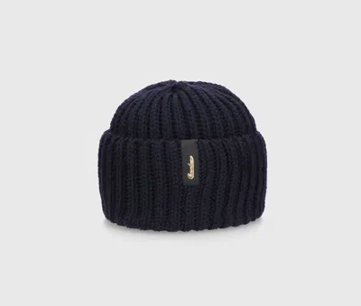 Borsalino Bell Beanie In Dark Blue