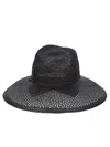 Borsalino Black Sophie Panama Hat In Black