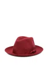 Borsalino Bow-detail Felt Hat In Red