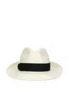 Borsalino Bow-detail Sun Hat In Weiss