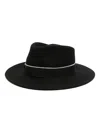 Borsalino Bow-detail Wool Hat In 黑色