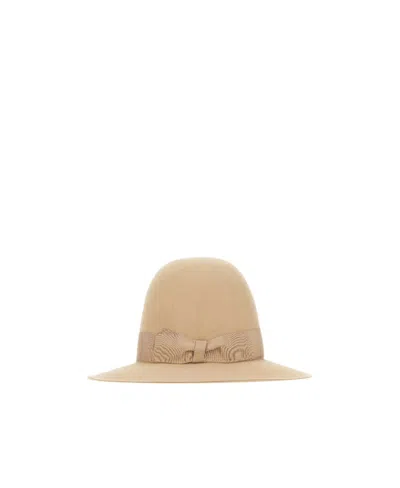 Borsalino Bow Hat In Nude