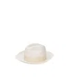 Borsalino Bow Ribbon Hat In White