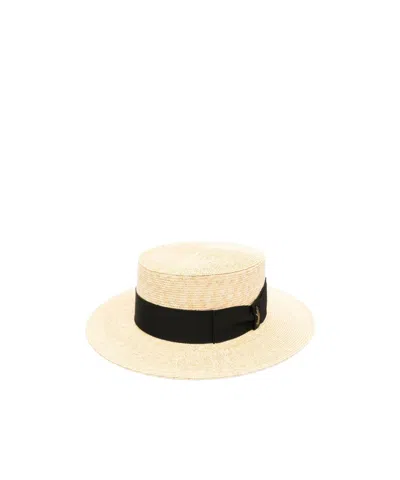 Borsalino Bow-embellishment Fedora Hat In Brown