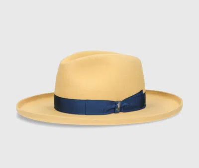 Borsalino Brooklyn Alessandria Brushed Felt In Yellow