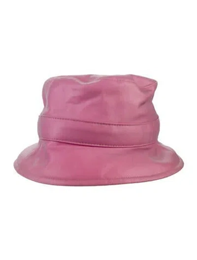 Pre-owned Borsalino Bucket Hat In Pink
