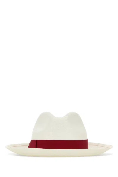 Borsalino White Straw Giulietta Hat In Brown