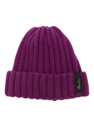 Borsalino Cashmere Beanie In Purple