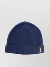 Borsalino Cashmere Beanie With Folded Brim And Ribbed Cuff