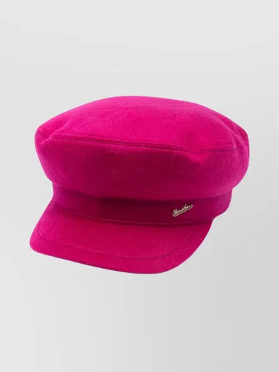 BORSALINO CASHMERE CAP WITH FLAT BRIM DESIGN