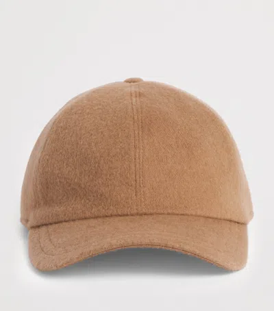 Borsalino Cashmere Hiker Cap In Beige