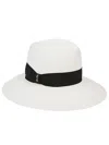 Borsalino Wide Brim Straw Hat With Black Band