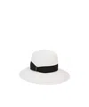 Borsalino Wide Brim Straw Hat With Black Band