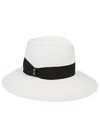 Borsalino Wide Brim Straw Hat With Black Band