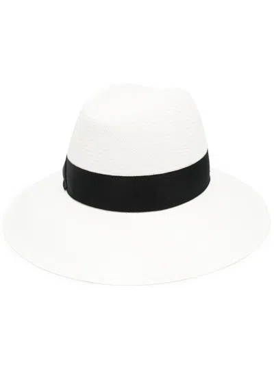 Borsalino Claudette Straw Panama Hat In Black