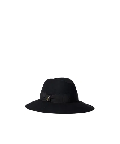 Borsalino Claudette Wide-brim Hat In Black