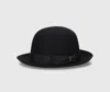 Borsalino Claudio Alessandria Felt Rollable In Black, Tone On Tone Hatband