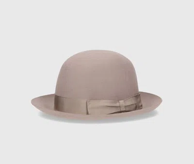 Borsalino Claudio Alessandria Felt Rollable In Sand, Tone On Tone Hatband
